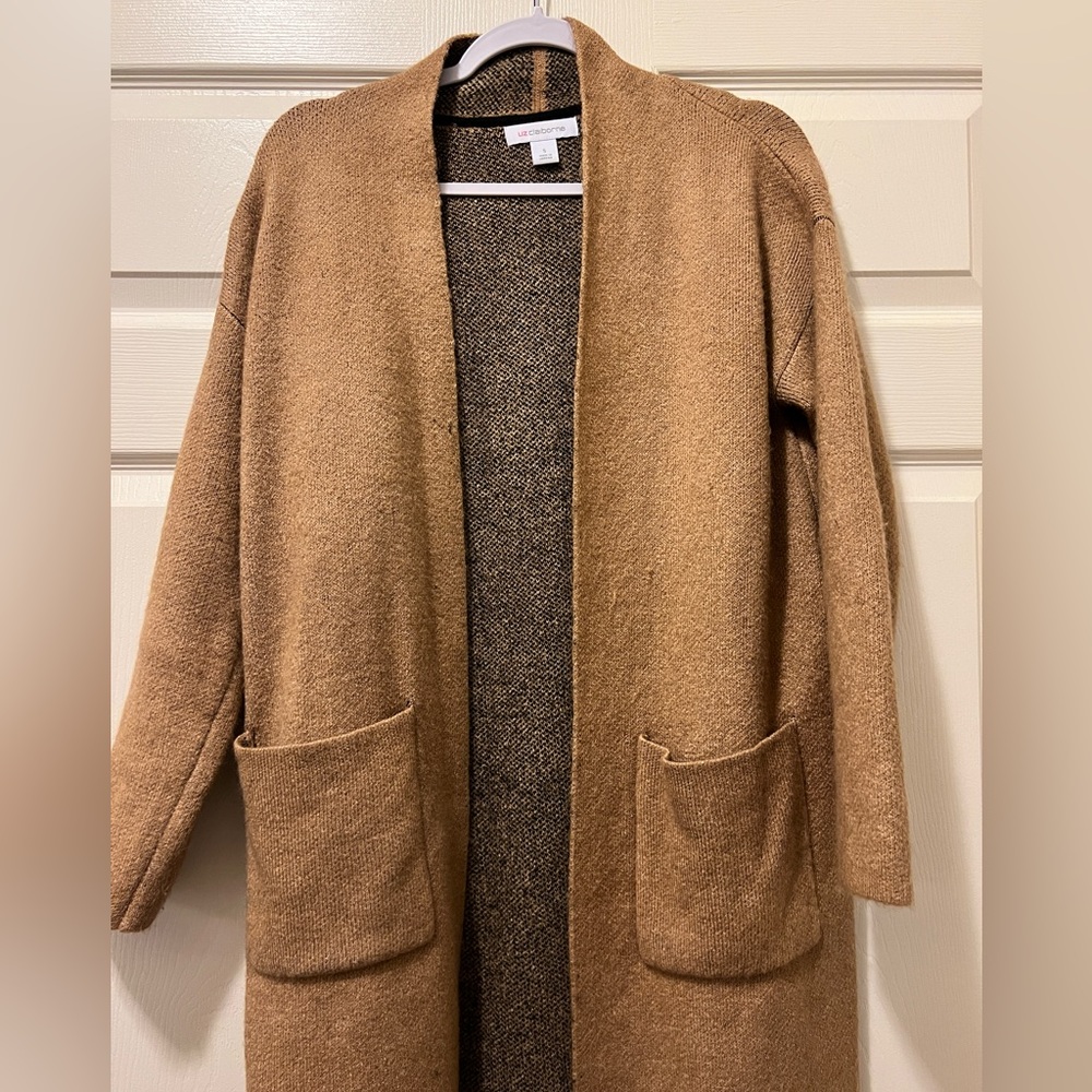 liz claiborne long cardigan sweater